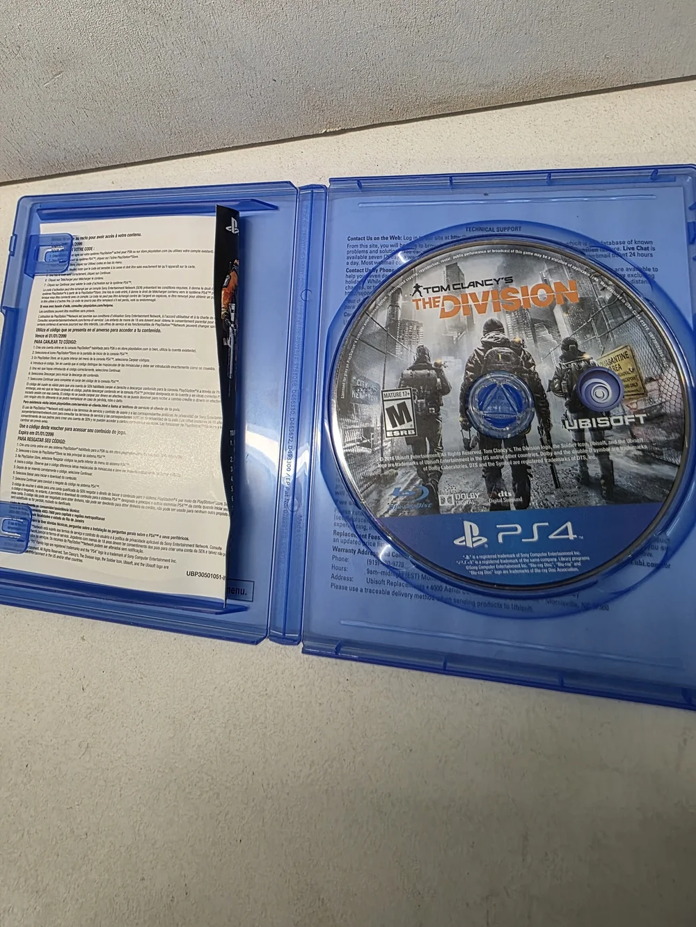 Tom Clancy’s The Division PS4 PlayStation 4 Tested Working w/ Case & Inserts